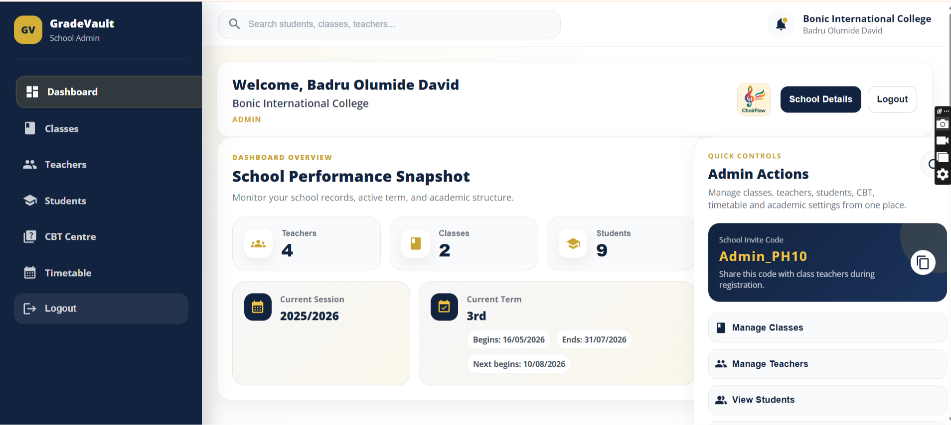 School Management Platform