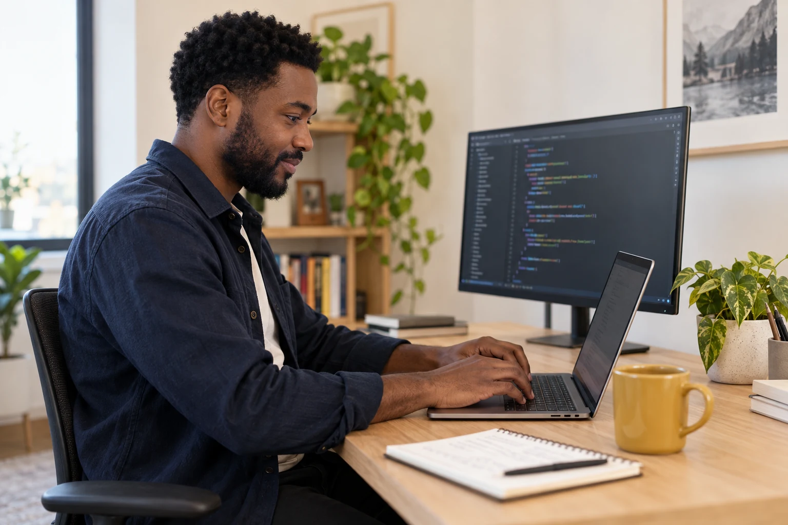 A developer building a software project